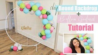 How to Make a Balloon Garland with Strip using Party Backdrop Stand!!