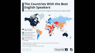 The countries with the best English speakers! #map #english #countries #youtubeshorts