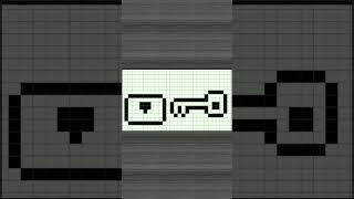 Lock and key digital pixel art