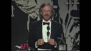 Steven Spielberg explains why he's a "cinemaniac" while accepting the AFI Life Achievement Award