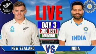 India vs New Zealand, 3rd Test, Day 3 | IND vs NZ Live Match | Live Cricket Match Today