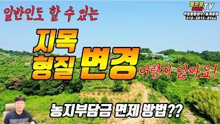 (꿀팁) 농지전용금 산지전용금 일반인도 할 수 있는 지목변경 형질변경 절차 방법 -일반 부동산재테크 전원주택 펜션 토지 전문 프로공인중개사/건축기사