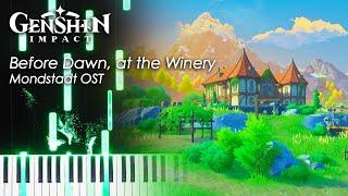 Before Dawn, at the Winery 「Dawn Winery Theme」- Genshin Impact Piano Tutorial & Sheet Music