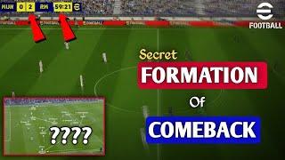 I Made A Secret Formation Of Comeback  | eFootball 2025 Mobile | Best Formation