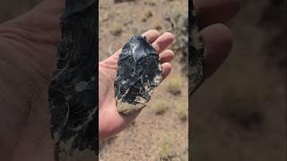 Prehistoric Artifacts In The High Desert - Huge Obsidian Tool
