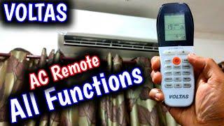 VOLTAS AC Remote use || voltas ac remote settings || how to use voltas ac remote control operation