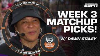 Dawn Staley predicts South Carolina to win by TWO touchdowns over LSU  | College GameDay