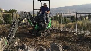 Duke excavating in our backyard. - July 10, 2021