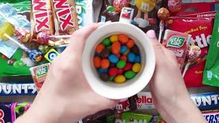 Satisfying with Unboxing MMS lollipops and Skittles ASMR 