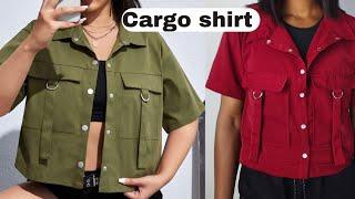 How to cut and sew a cargo shirt (no pattern drafting) beginners friendly