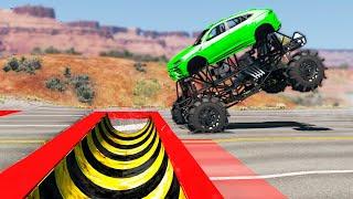 Cars vs Upside Down Speed Bumps #51 | BeamNG.DRIVE