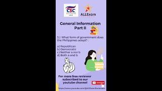 CSC Reviewer 2024 : General Information | Lumabas pala eto sa mismong exam  #csc #cscreviewer