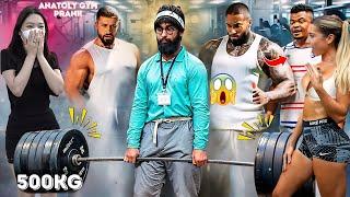 Anatoly vs Bodybuilder in INSANE 500 Kg Deadlift Gym Prank #2 | Anatoly Gym Prank 