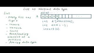 Data Structures: List as abstract data type