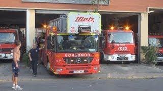 [FEUERALARMIERUNG IN SPANIEN]- BRENNT BÄCKEREI [LF + DLK FEUERWEHR ALICANTE] BOMBEROS PARQUE CENTRAL