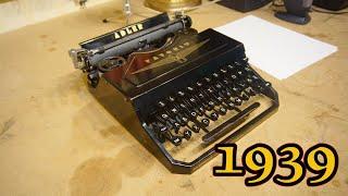 1939 Alder Favorit 2 Review - German Thrust Action Typewriter