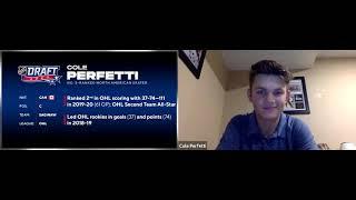 Cole Perfetti on Being a "Hockey Nerd", Preferring to Play Center & NHL Player Comparisons