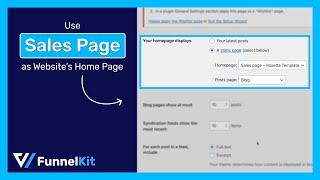 How to Use the Sales Page as the Website’s Home Page