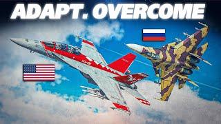 SU-35 Flanker-M F-15 Eagle Su-33 F-16 Viper | USA Vs Russia Dogfights | Digital Combat Simulator |