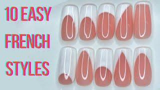 Easy French Tip Nails Tutorial  French Nail Art With Gel Polish!