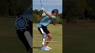 Push DOWN in the downswing!  #golfswing #golf #golftips #golfcoach