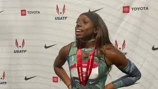 Brittany Brown Makes Her FIRST EVER 100m Worlds Team