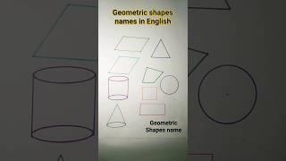 Geometric shapes names in English |2D shapes |List of geometric shapes|Shapes Vocabulary#shorts#math