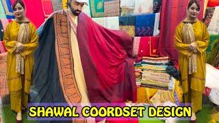 How I design Pashmina Shawal Coord set From scratch Winter Dress design ideas 2024