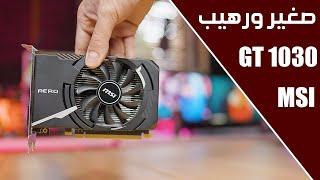 كرت صغير بالحجم لكن اداءه مرضي جدا في الالعاب التنافسيه msi GT 1030 OC