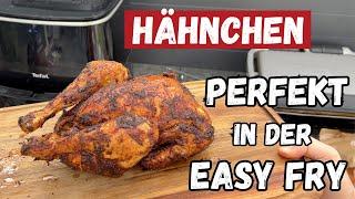 Ganzes Hähnchen aus der Heißluftfritteuse - welche Temperatur und wie lange?