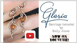 Wire wrap earrings tutorial Gloria.