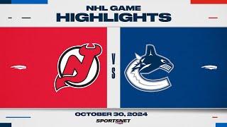 NHL Highlights | Devils vs. Canucks - October 30, 2024