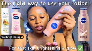 *Step by step* How to use a body lotion for it to brighten & glow your skin | Nivea even glow