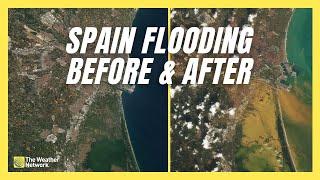 Before And After Images Show Dramatic Impact Of Flooding In Spain