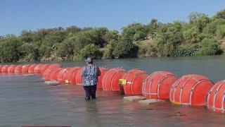 Texas governor, AG celebrate court decision allowing floating river barrier on Mexico border