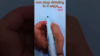 draw in 3 ways without lifting pen||nonstop || just try 1 time #shorts #youtubeshorts #nonstop