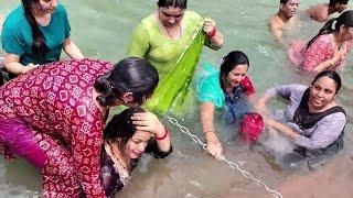 ganga snan latest video | ganga snan latest 2023 ! haridwar snan ki video