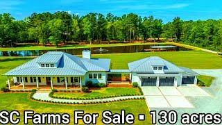 South Carolina Farmhouse For Sale | 130+ acres | South Carolina Land For Sale | Waterfront Homes