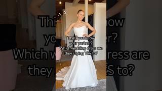 Which wedding dress would you choose! ️ #shorts #bonbonbelle #sayyestothedress #2026bride #wedding