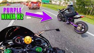 FIVE Ninja H2's MOB To Orlando Bike Night 