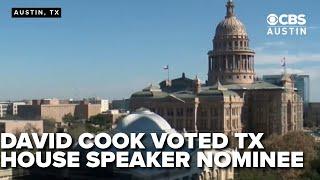 David Cook voted as Texas House Republican Nominee for Speaker of the House