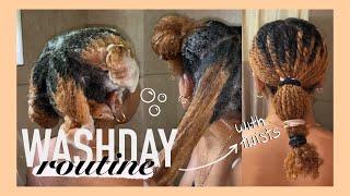 Wash Day Routine + Protective Styling | Type 4 Bleached Natural Hair 