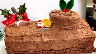 Super easy Coffee yule log cake