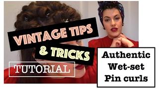 Vintage wet-set pin-curl tutorial⎟VINTAGE TIPS & TRICKS