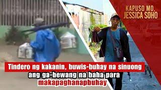 Tindero ng kakanin, sinuong ang ga-bewang na baha para makapaghanapbuhay | Kapuso Mo, Jessica Soho