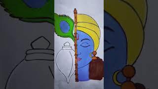 # vo krishna hai #charu verma # painting#drawing