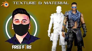 Free Fire 3D Character Model in Blender Textures & Materials | Free Fire Animation Video Tutorial