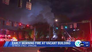 Early morning fire at vacant building