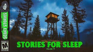 10 Hours Of Scary Stories In a  Cozy Firewatch Tower | Rain Ambience