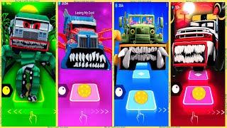 coffin dance - Military Truck vs Pickup truck vs Garbage Monster truck vs Monster Truck | Tiles HOP